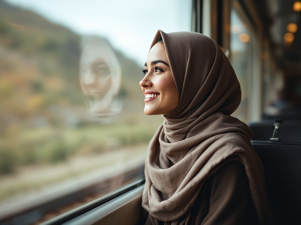 Hijab Styles for Trains: Navigating Comfort and Chic on the Rails