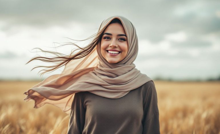 hijab styles for windy days