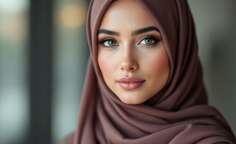 hijab styles with volume