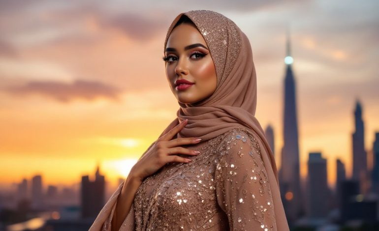 Shiny Hijab Looks: A Glamour Style Guide