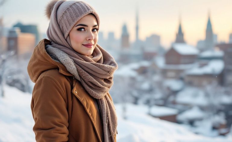 winter hijab style