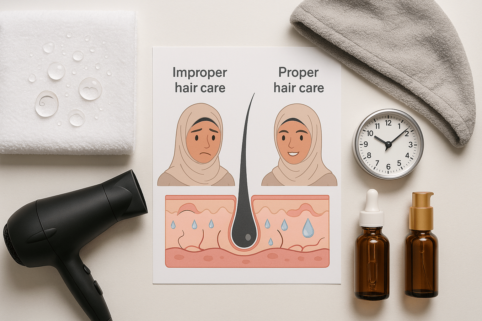 5 Critical Hair Drying Essentials: Why You Should Never Wear Hijab on Wet Hair