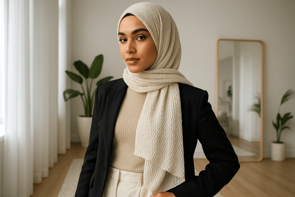 Seasonal Styling with the Textured Hijab Trend
